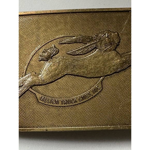 Vintage Melton Trucking Rabbit Bunny Hare Belt Buckle Excellent Condition